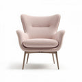 Roze gestoffeerde fauteuil met metalen poten 70 x 70 x 80cm