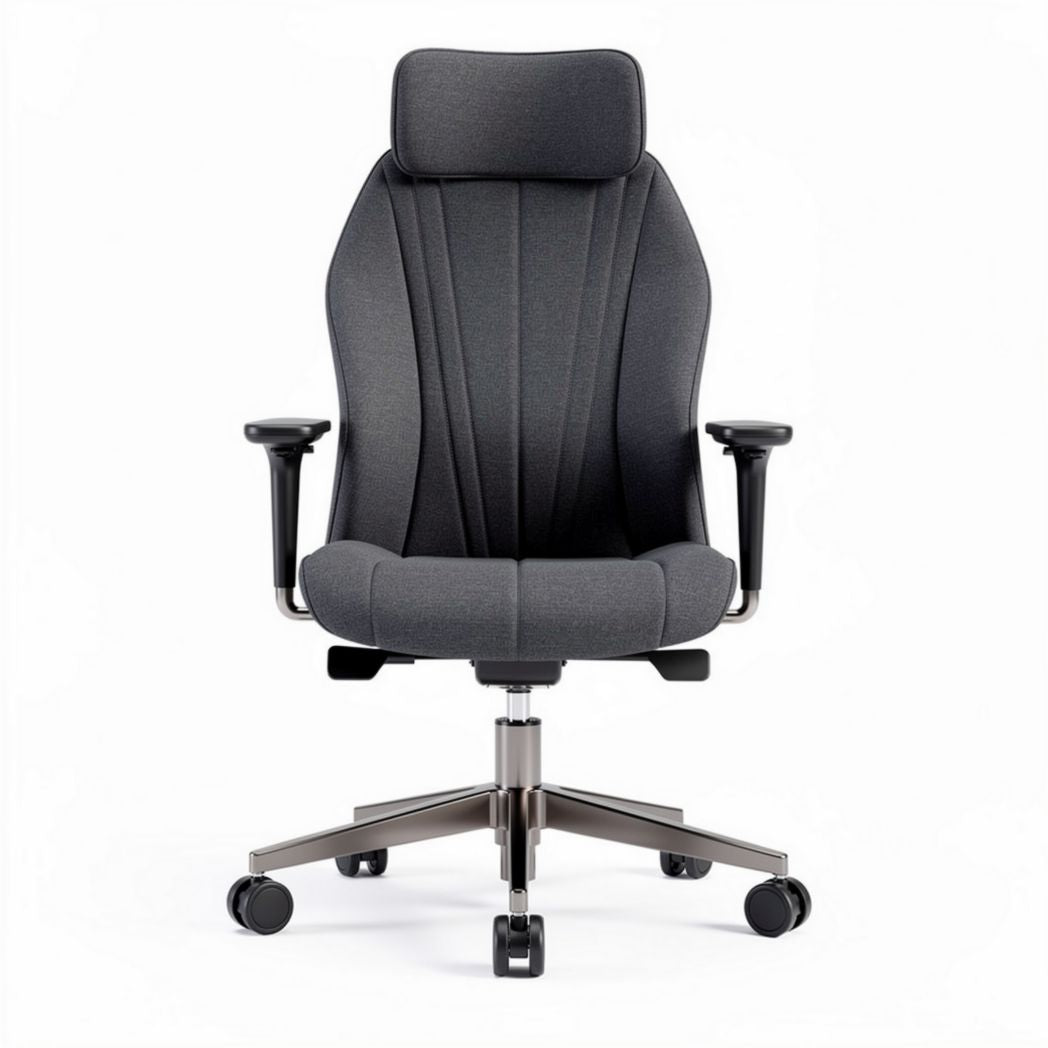 Ergonomische bureaustoel met verstelbare armleuningen in antraciet 50 x 60 x 120cm